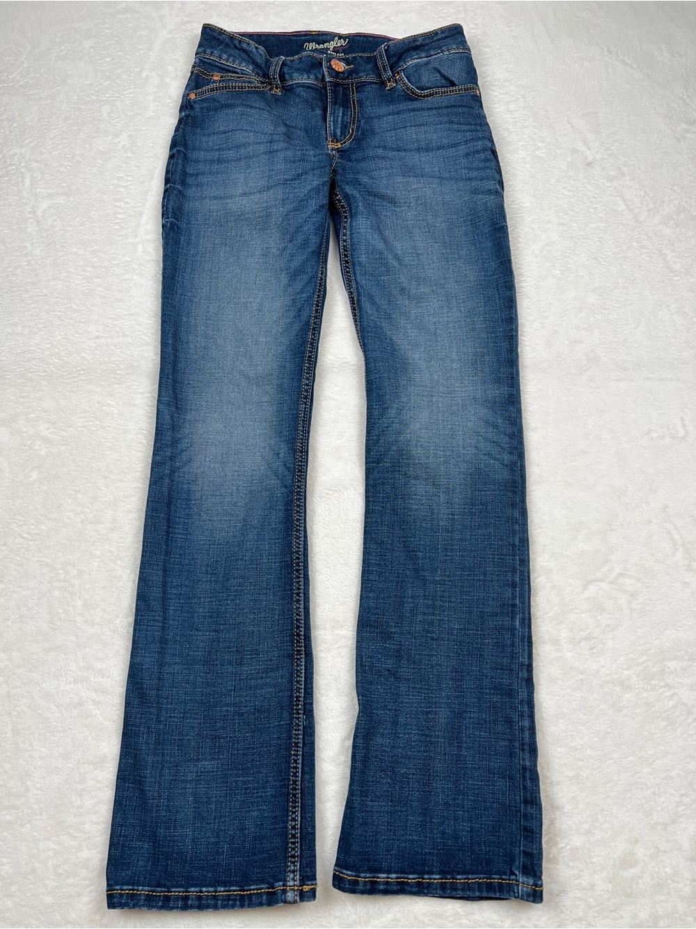 Wrangler Retro Mae Mid Rise Stretch Bootcut Jeans Size 5x34 Dark Wash